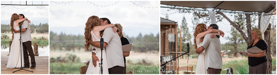 A beautiful embrace and kiss that lasts for this Oregon bride and groom. 
