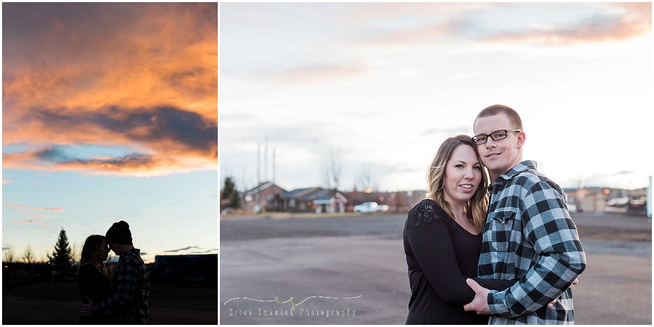 Gorgeous silhouette image for this couple's urban industrial engagement session in Bend, OR. 