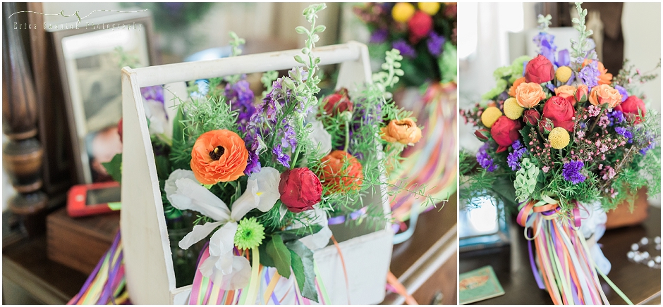 This gorgeous bouquet for a free-spirited bride had all colors of the rainbow. 