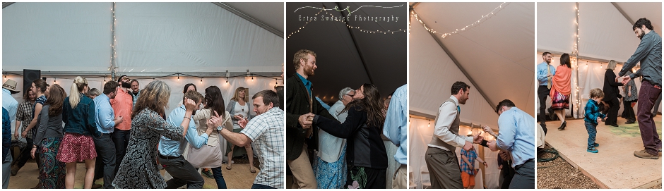 Wedding guests know how to party and dance in this Central Oregon non traditional wedding! 