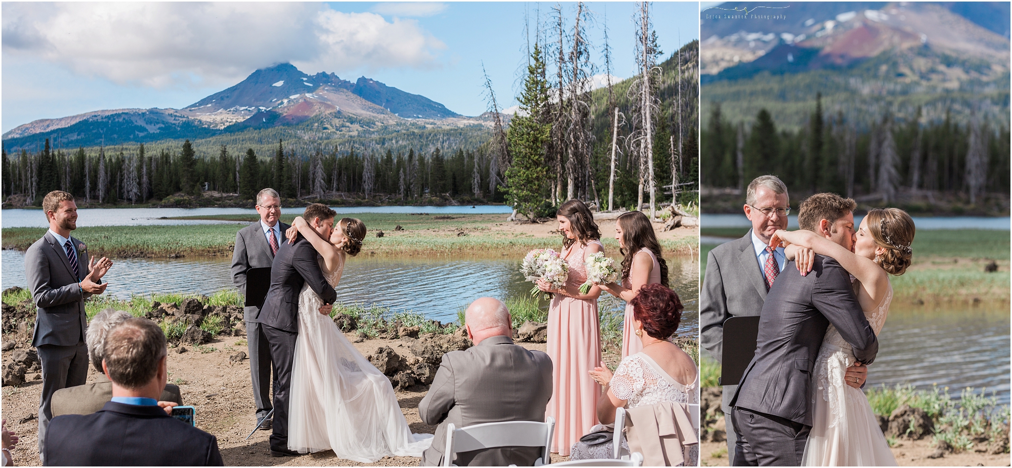 Make your wedding ceremony kiss last for the best photo! 