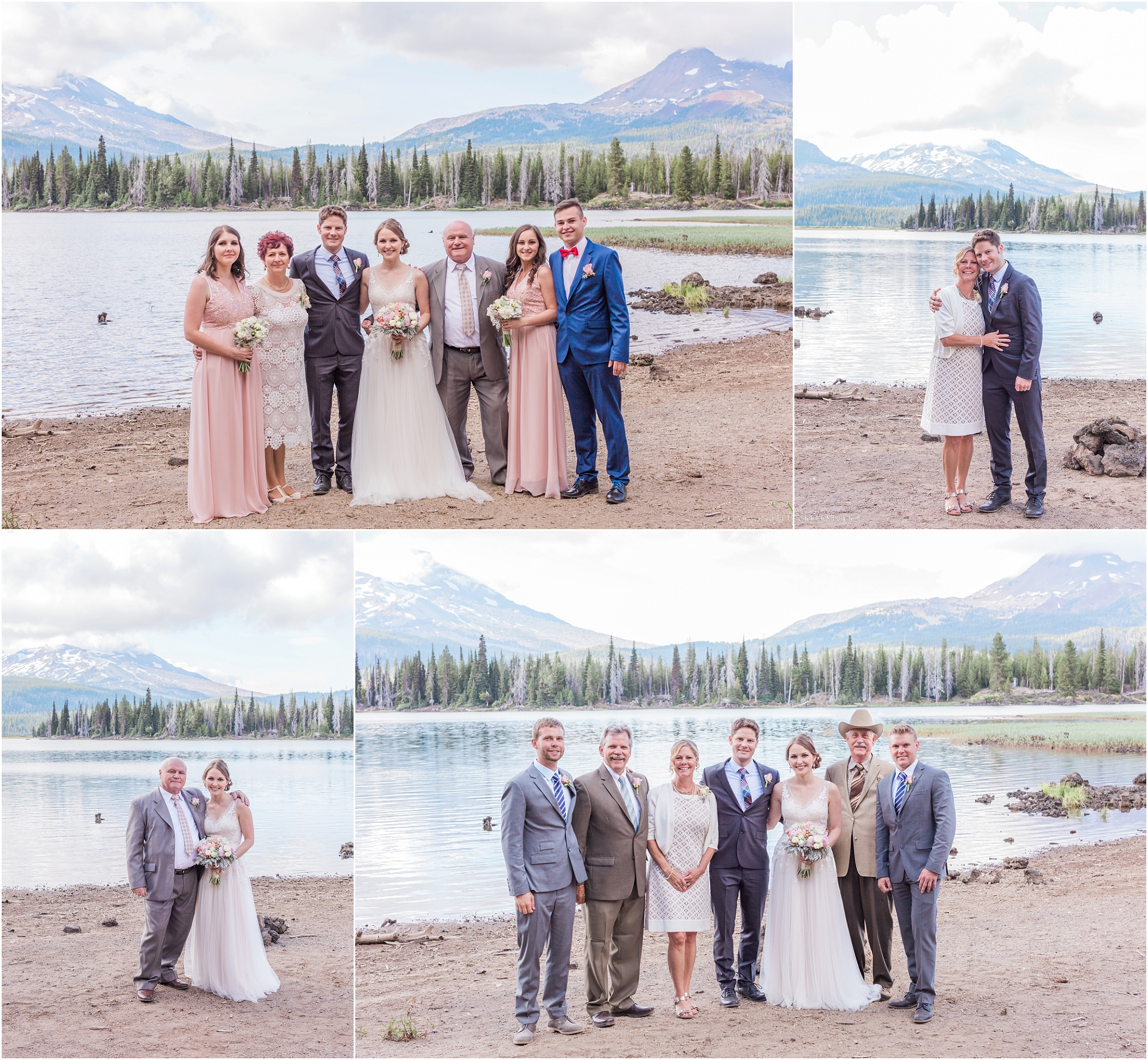 Family portraits along the banks of Sparks Lake in Bend, OR. 
