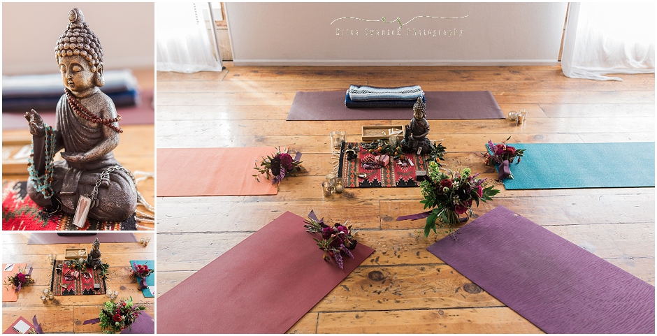This amazing light filled room of Armature in Bend, OR creates the ideal space for a custom yoga practice for your bridal shower. 
