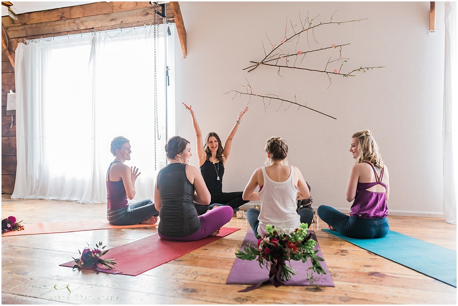 A yoga themed bridal shower in Bend, Oregon. | Erica Swantek Photography