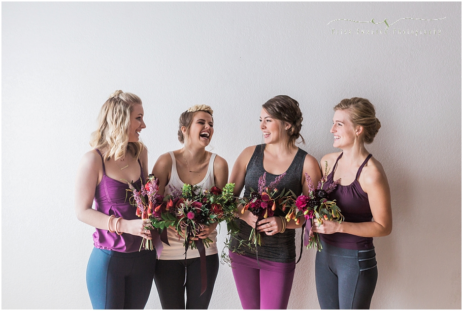 Beautiful laughing bride and bridesmaids at this Bend, OR bridal shower. 