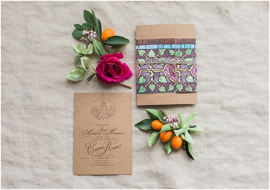 An absolutely perfect bohemian invitation by Kristen Buwalda of Chalked. based in Bend, OR. 