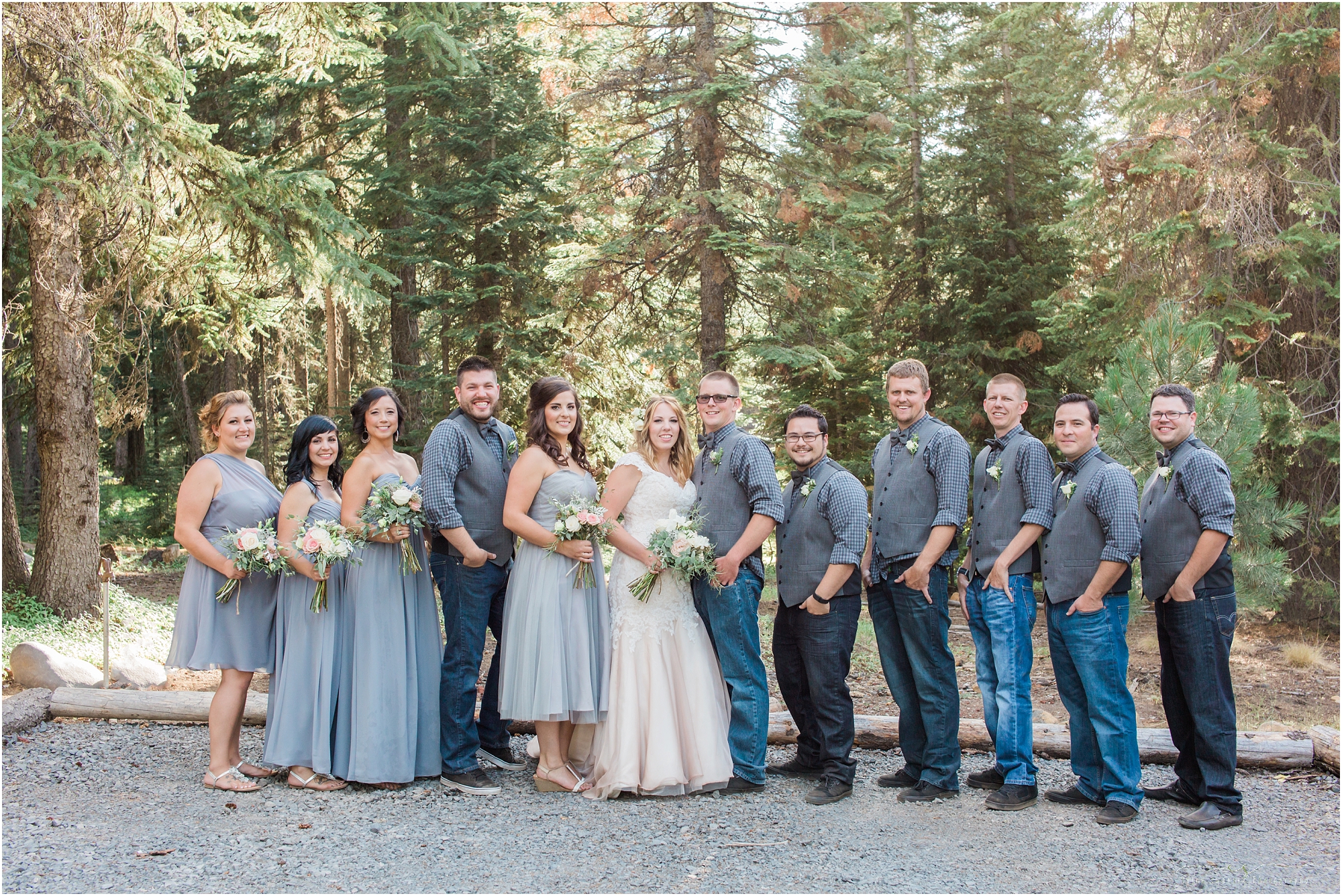 An awesome rustic wedding party in Bend, OR. 