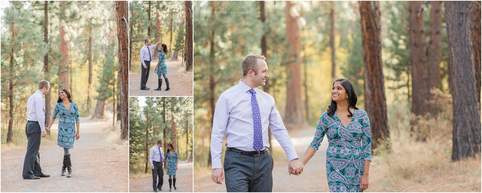 Shevlin Park fall engagement photography for natural couples getting married in Bend, OR. 