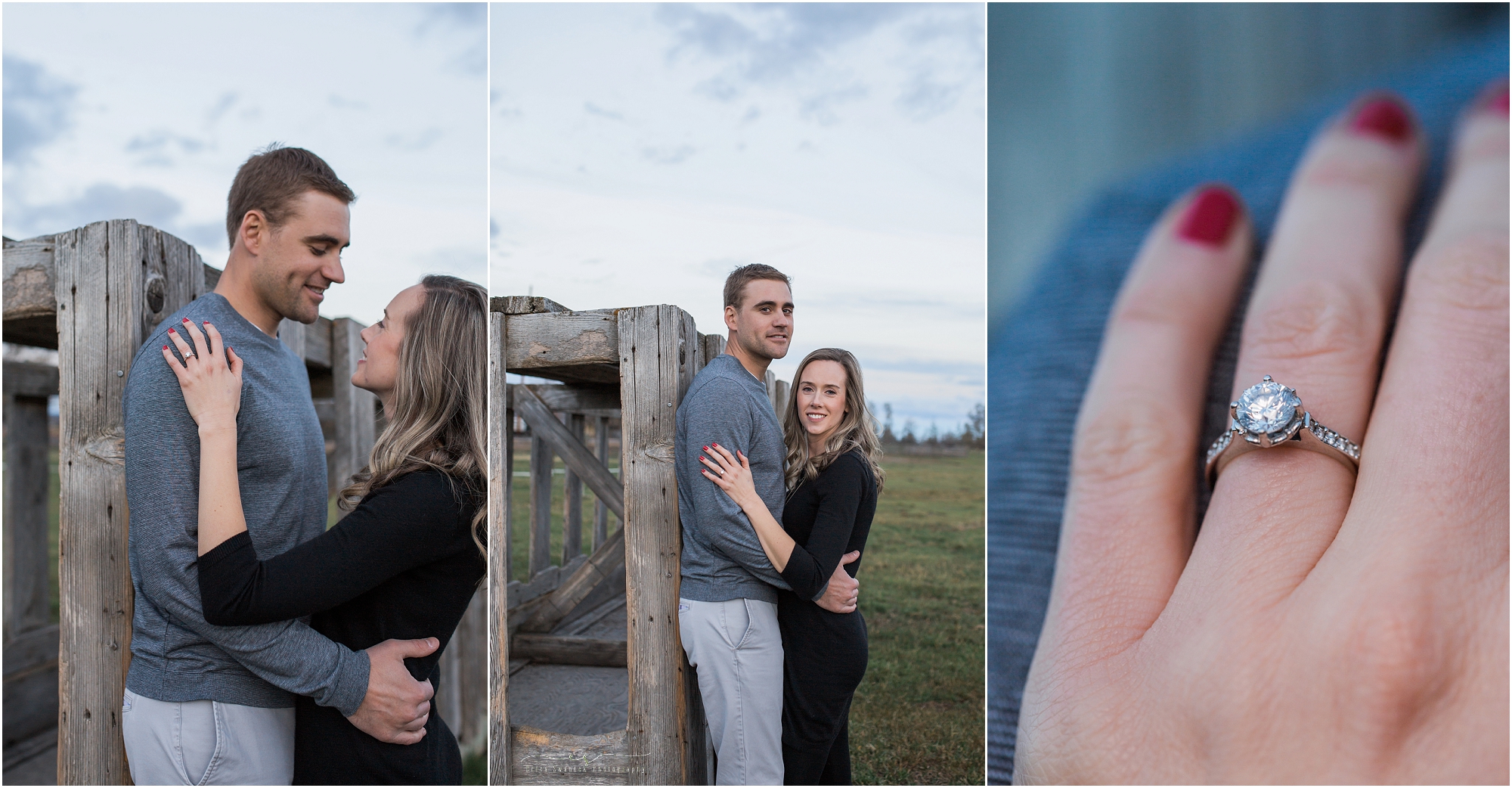 A beautiful engagement ring photo by Bend, Oregon outdoor wedding photographer Erica Swantek Photography. 