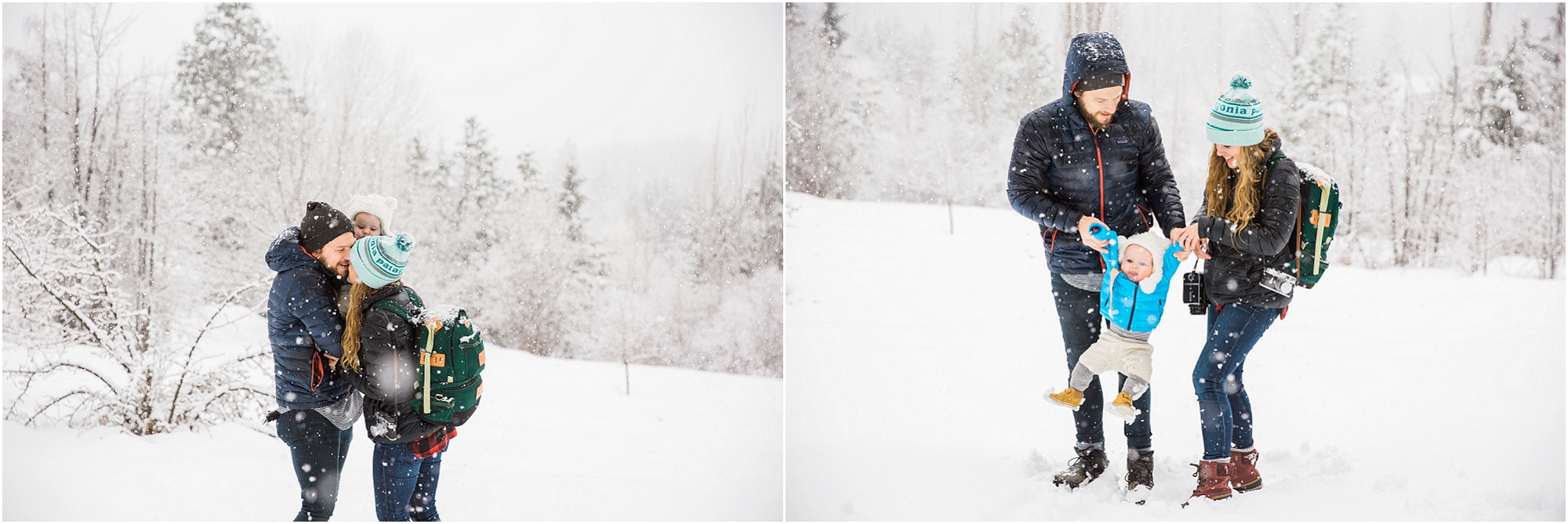 A gorgeous family session in the snow with Bend Oregon photographer Erica Swantek. 
