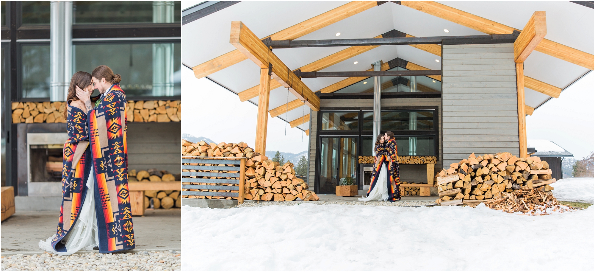 A lodge in the Cascade Mountains is perfect for your winter wedding! 