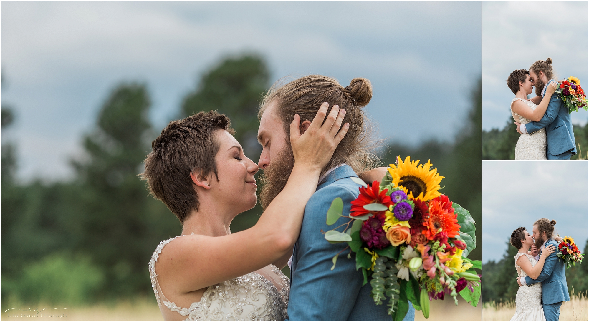 Such a gorgeous free-spirited wedding couple! 