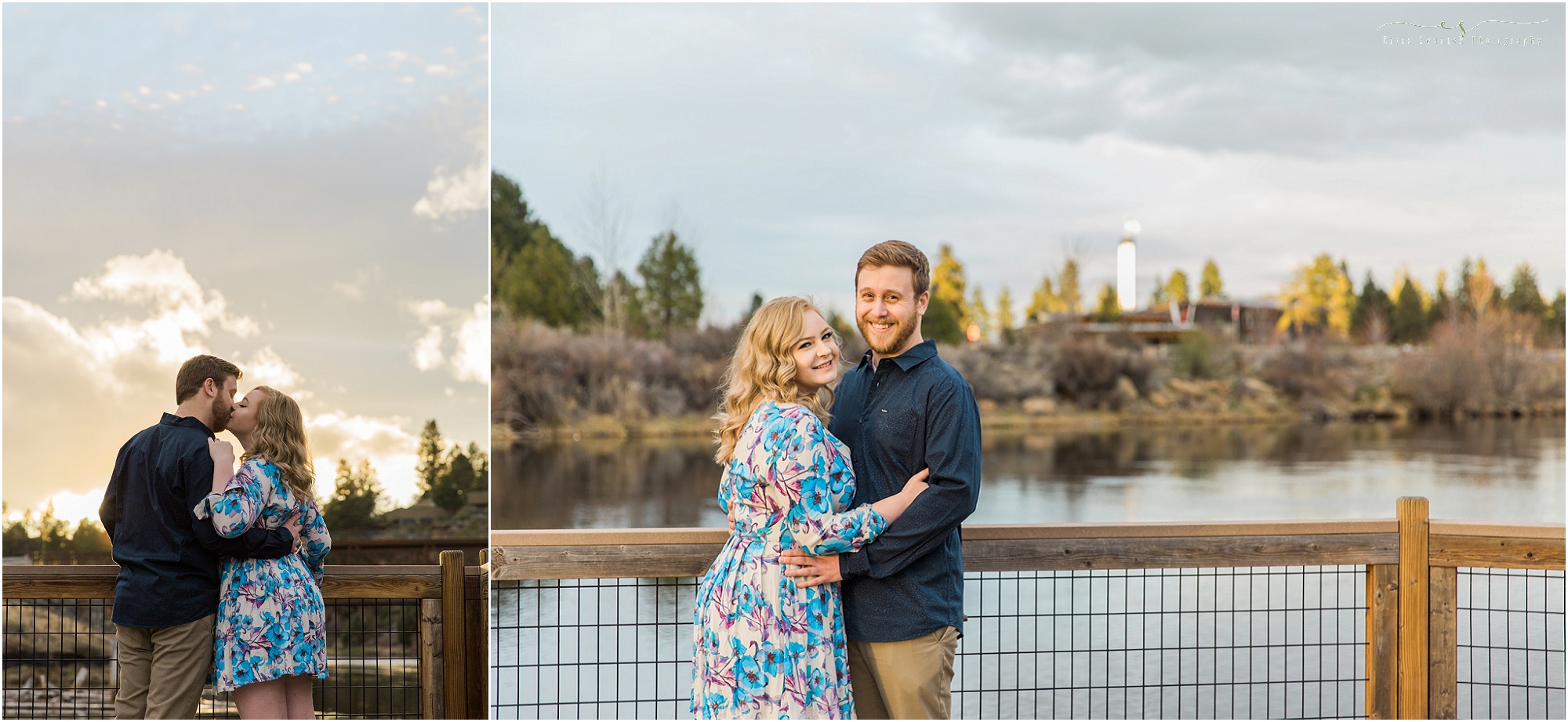 A gorgeous Old Mill District engagement session by Bend Oregon wedding photographer Erica Swantek. 