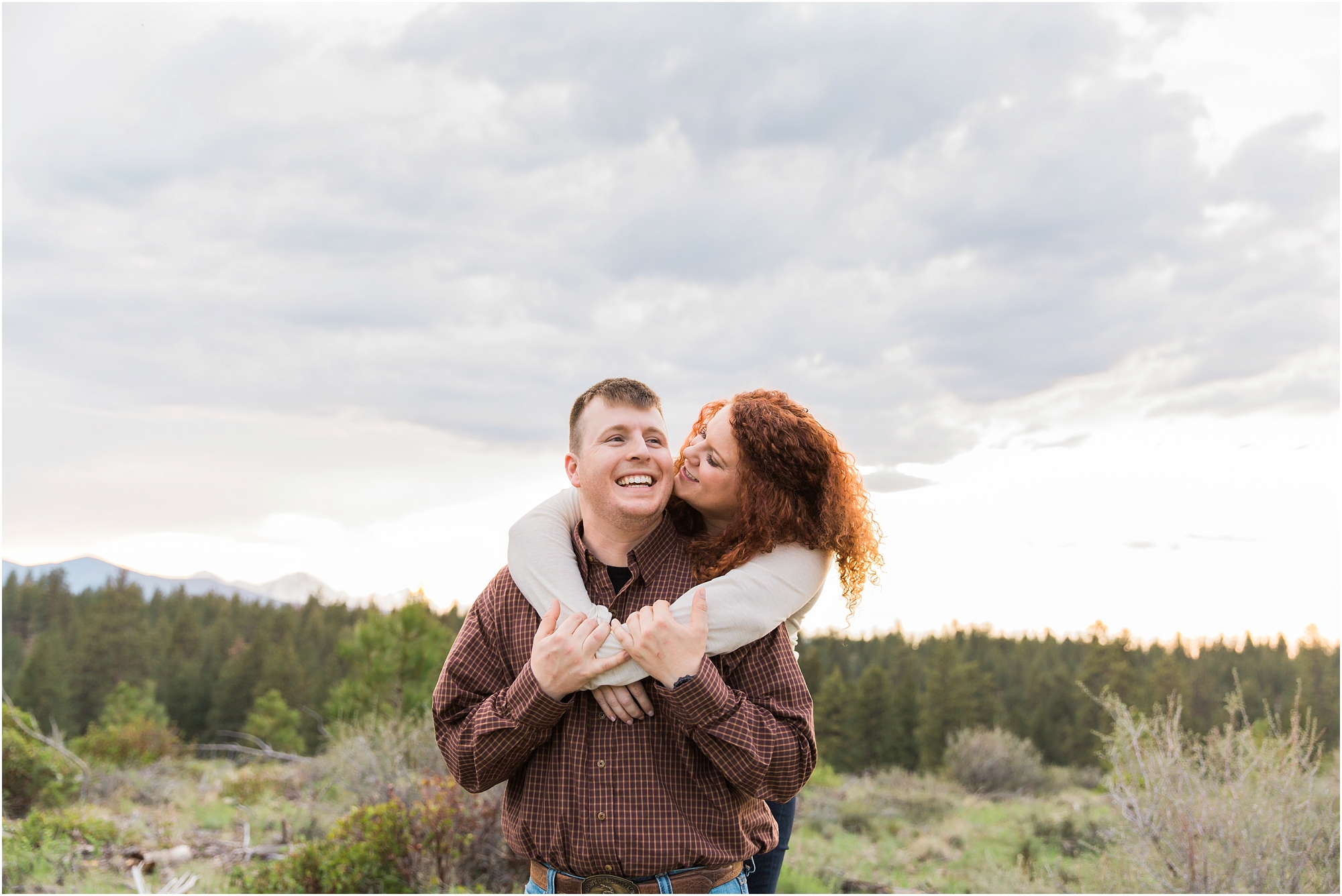 Such an adorable couple at this Shevlin Park engagement session. Photo by Bend Oregon wedding photographer Erica Swantek. 