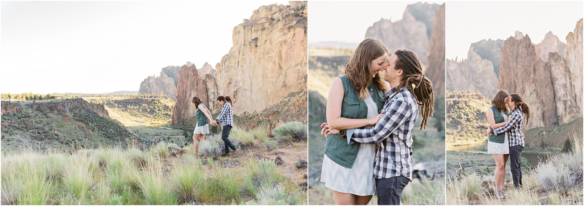 An amazing spring engagement session at Smith Rock State Park in Oregon. | Erica Swantek Photography