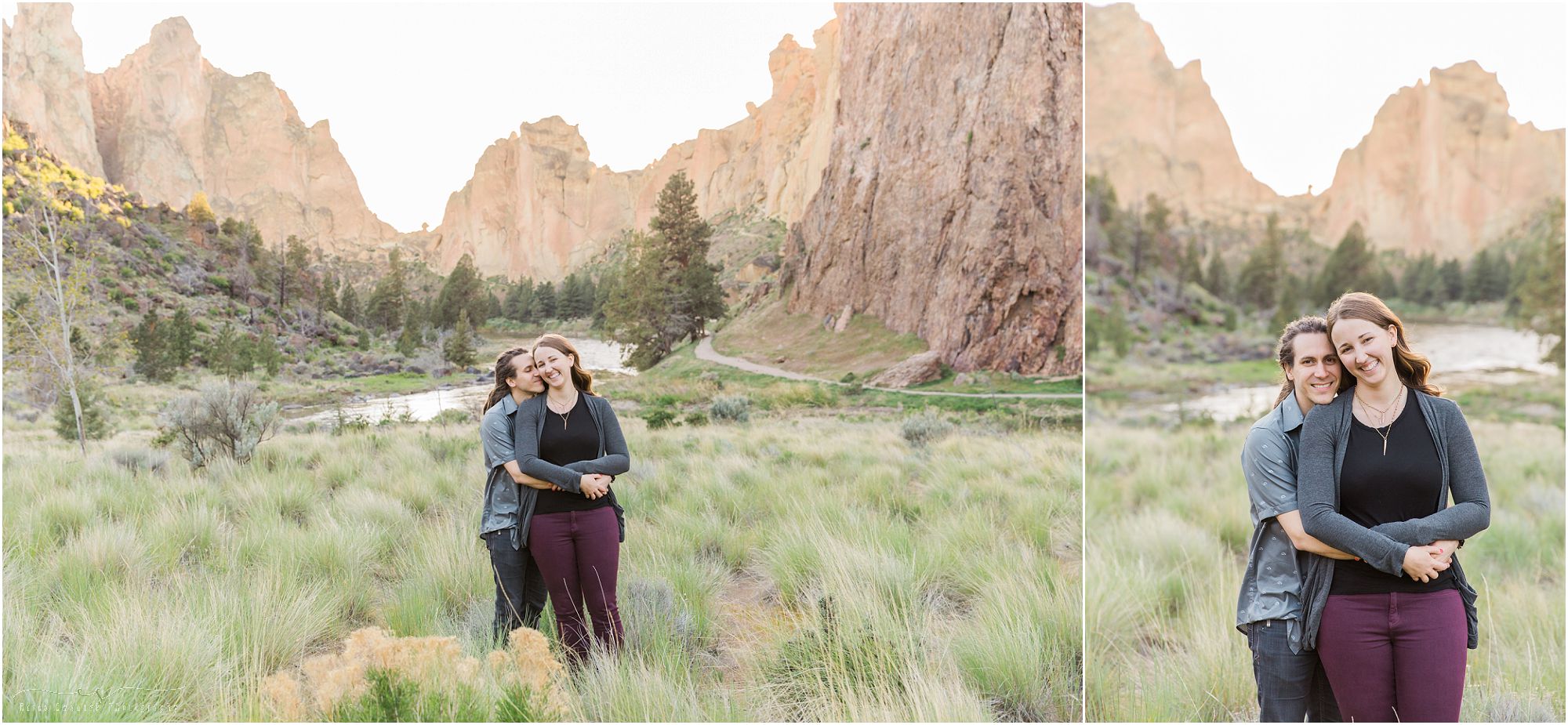 A beautiful engagement session featuring the red rocks of Smith Rock State Park in OR. | Erica Swantek Photography