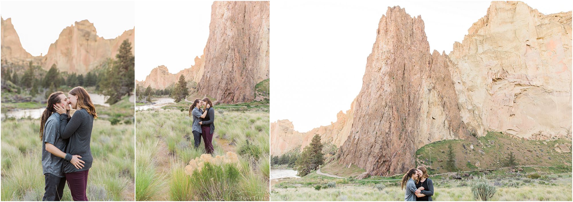 Gorgeous light at this Smith Rock Engagement Session. | Erica Swantek Photography