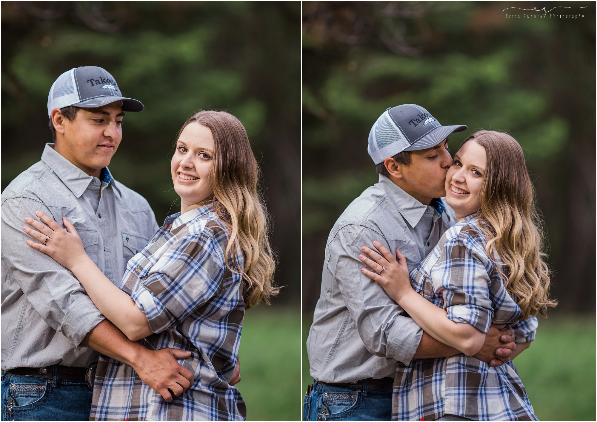 An adorable Prineville, OR couple at their Oregon outdoor adventure engagement session. | Erica Swantek Photography