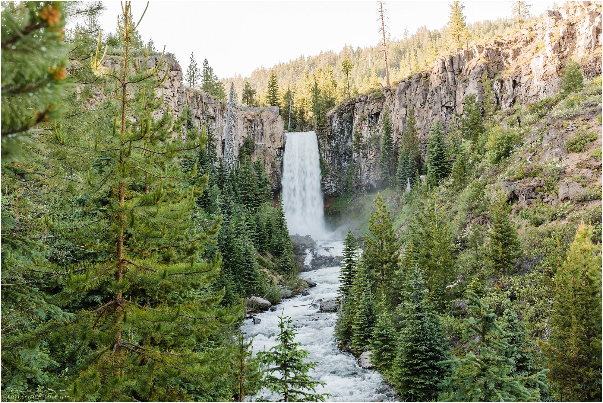 A gorgeous photograph of Tumalo Falls in Bend, OR by Bend wedding photographer Erica Swantek Photograpy.