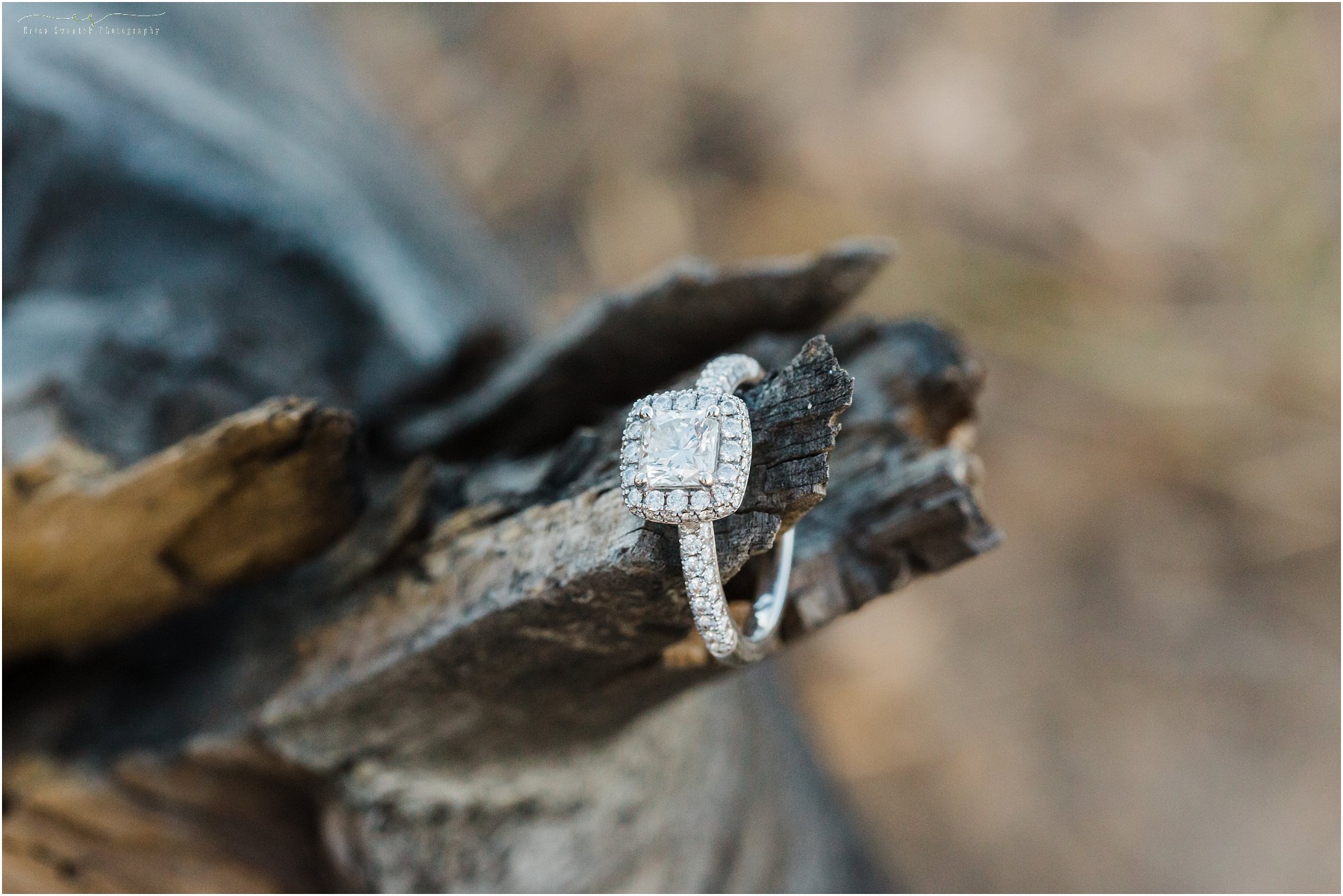 A gorgeous diamond engagement ring from this Tumalo Falls engagement photos session near Bend, OR. | Erica Swantek Photography.
