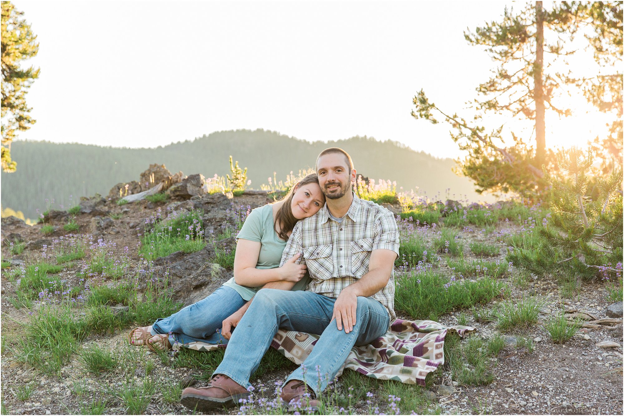 A beautiful Oregon mountain engagement photo session by Bend wedding photographer Erica Swantek Photography. 