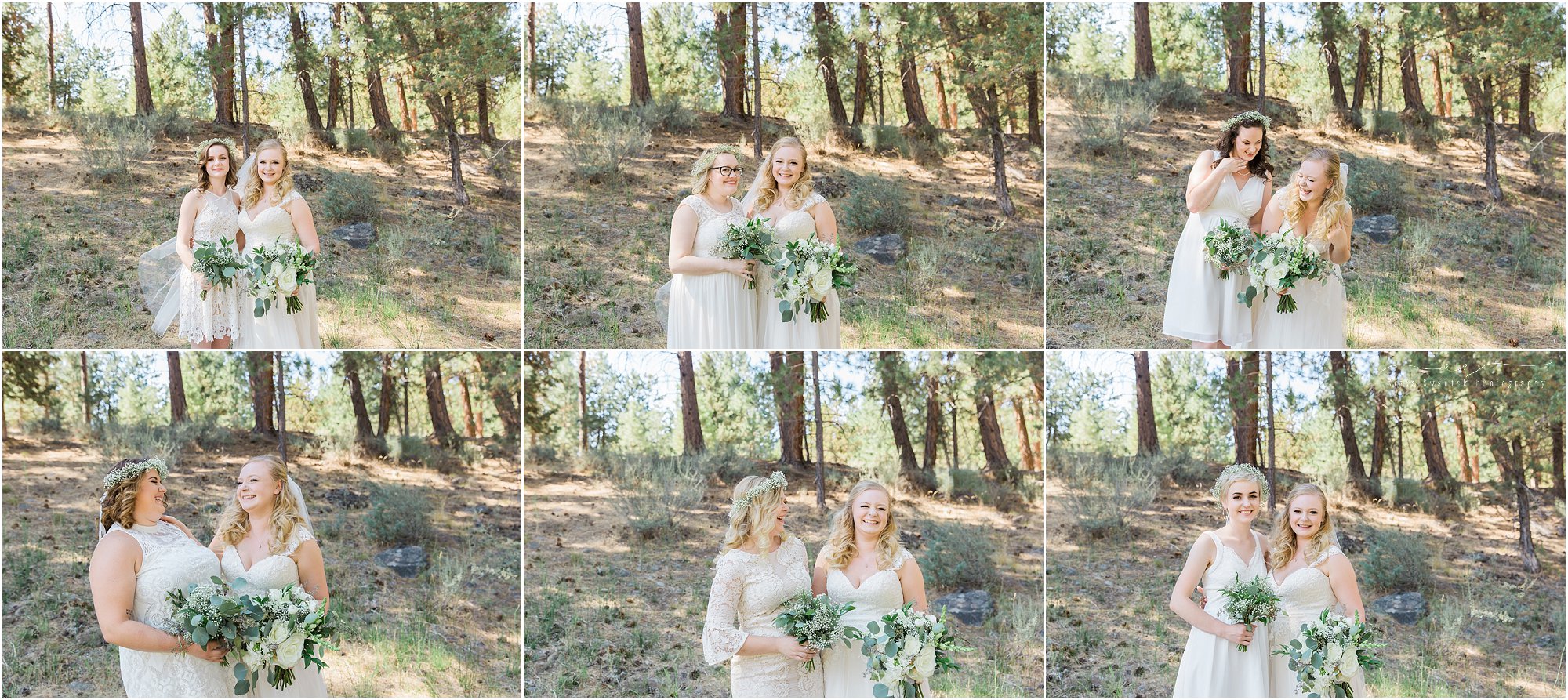 Individual portraits with the bride and each of her bridesmaids is so important. Bend wedding photographer Erica Swantek Photography is sure to document these. 