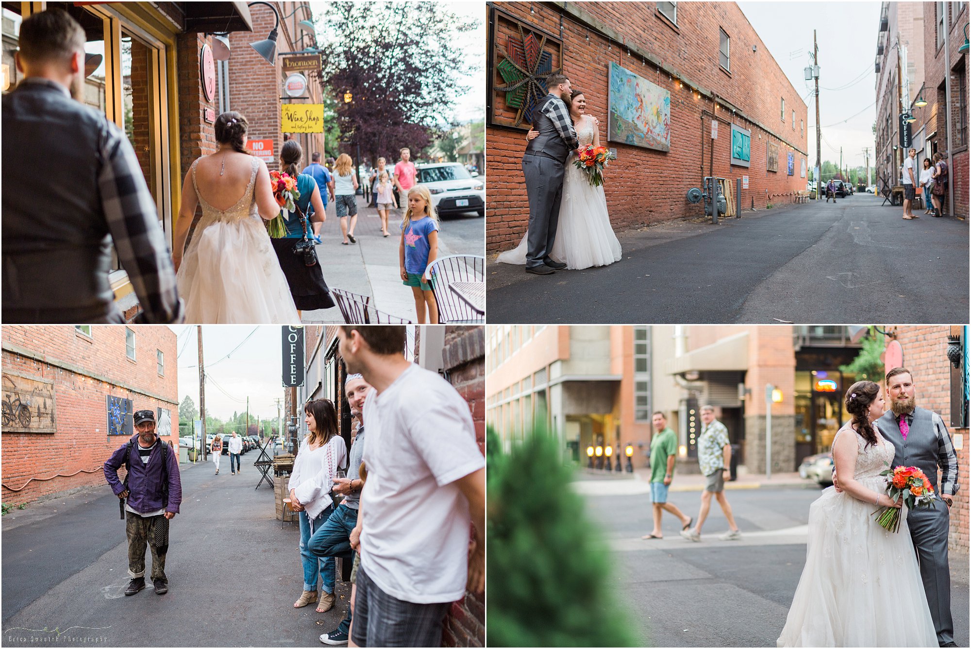 Some behind the scenes photos from a downtown Bend OR wedding. | Erica Swantek Photography