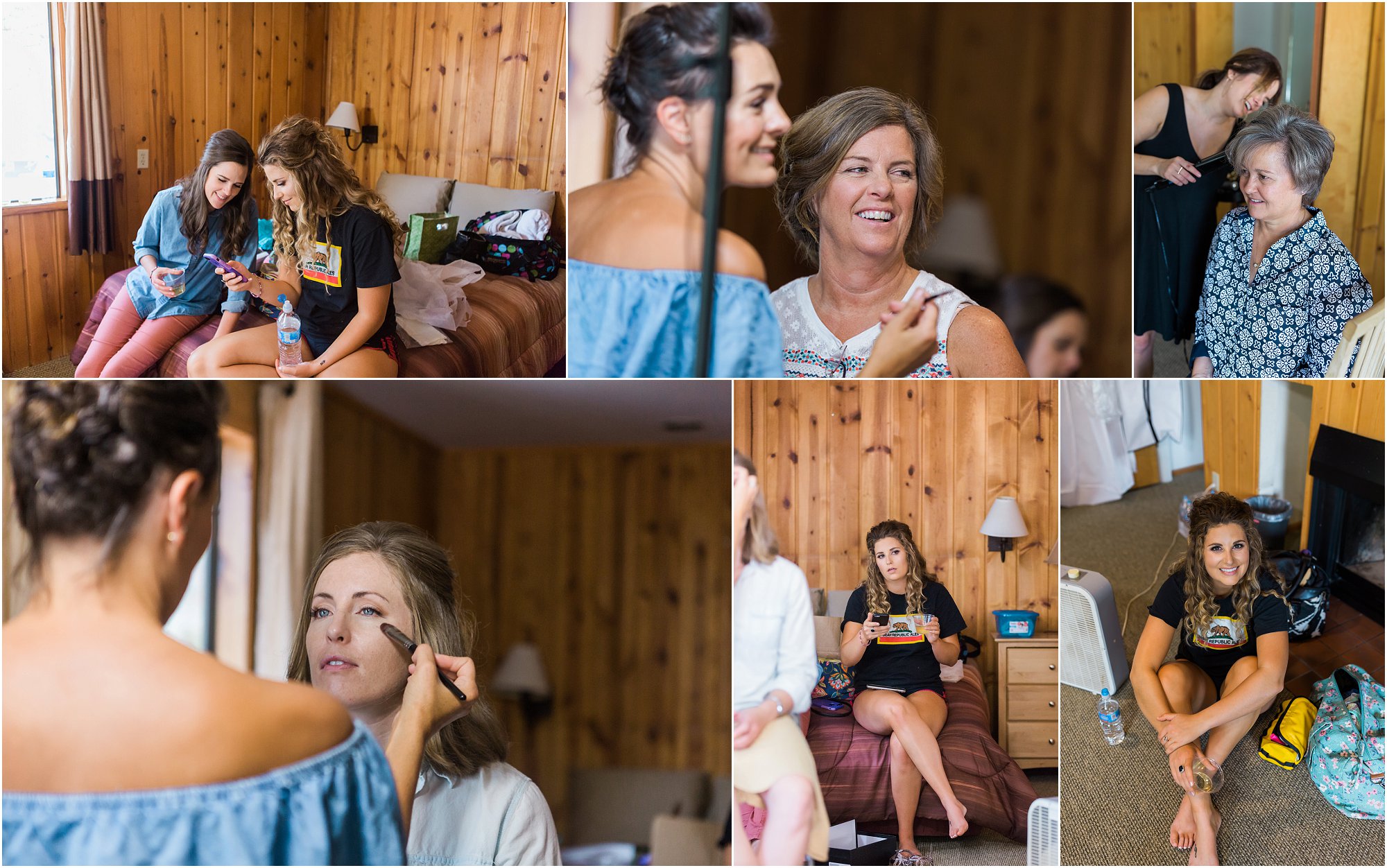 Bridesmaids and moms love being pampered on the wedding day too with gorgeous hair and makeup by Bend OR wedding vendors. | Erica Swantek Photography