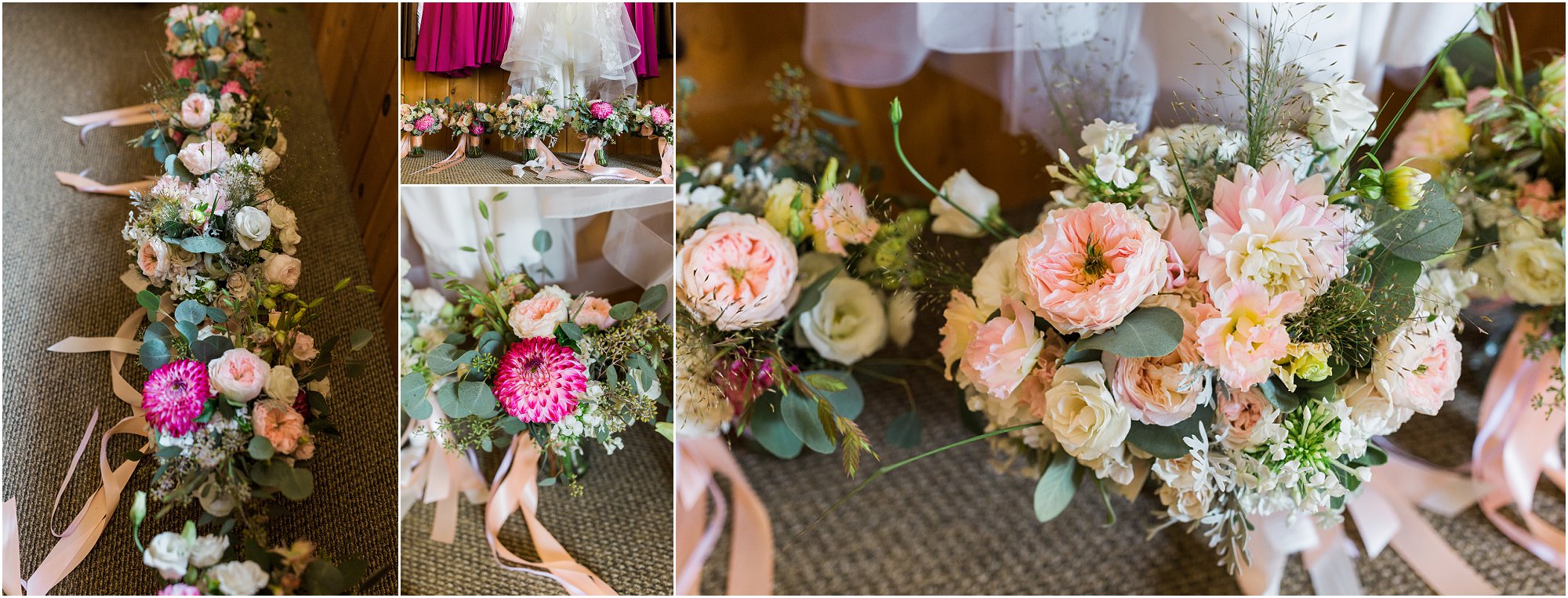 Gorgeous bridal and bridal party bouquets for this Rock Springs Ranch wedding near Bend, OR. | Erica Swantek Photography