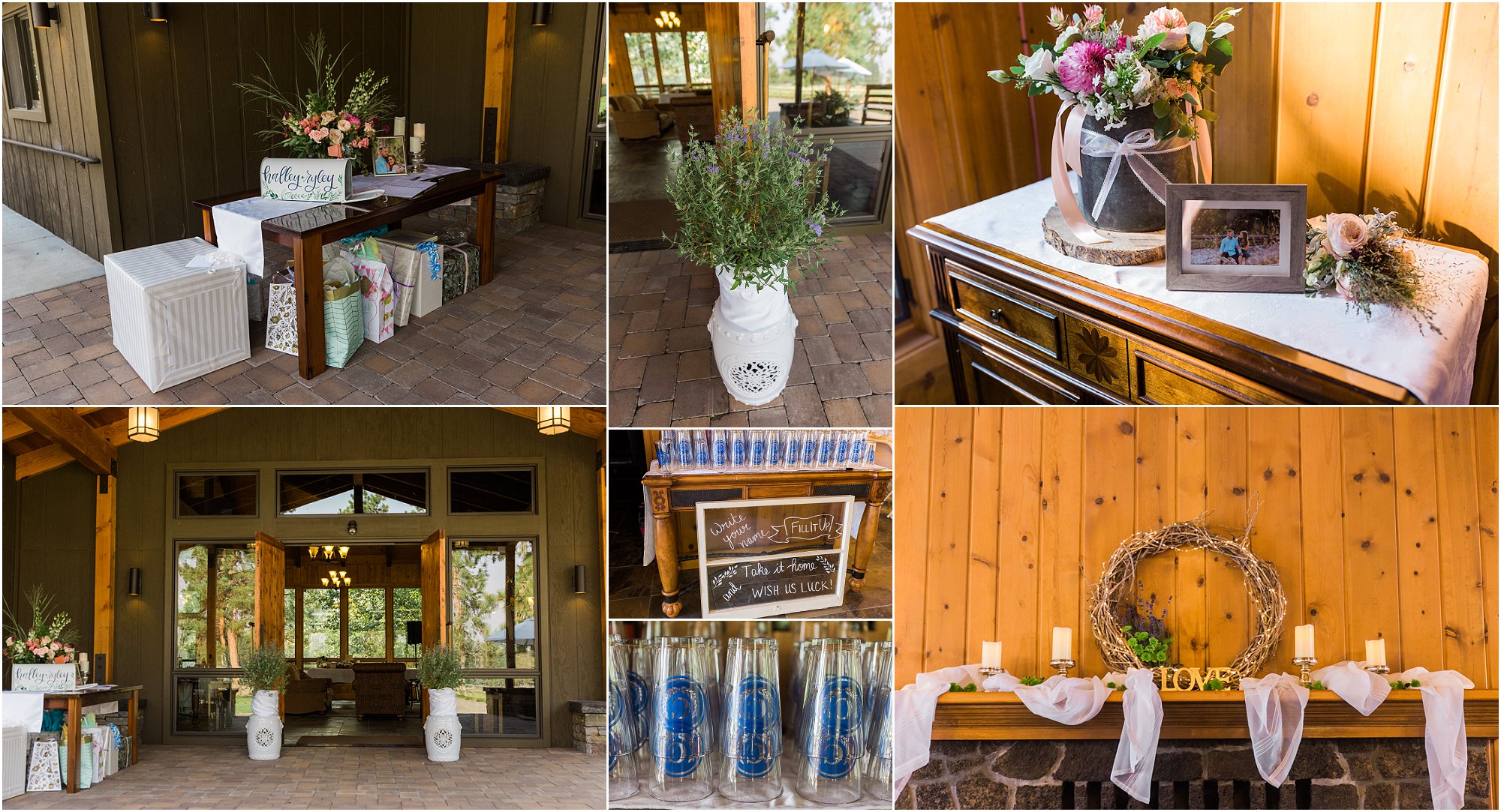 The Rock Springs Ranch wedding venue in Bend, OR was transformed into a California vineyard theme for this rustic outdoor wedding photographed by Bend wedding photographer Erica Swantek Photography. 