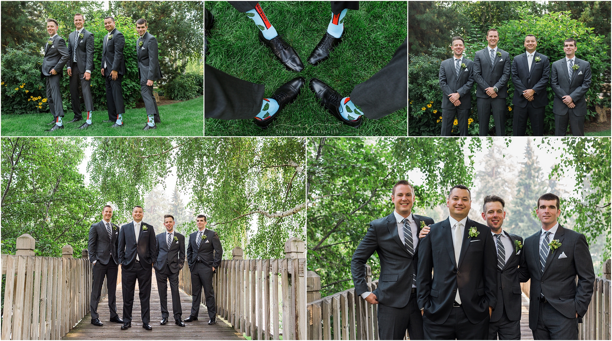 Deschutes Brewery Wedding matching groomsmen socks. 