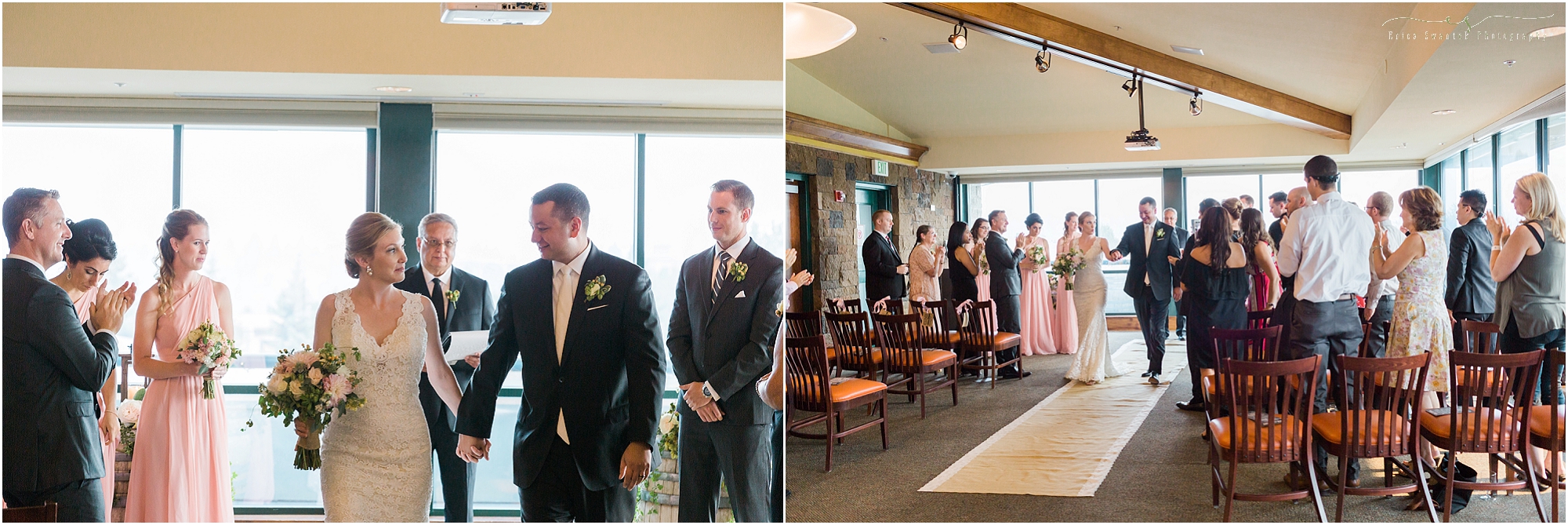A gorgeous Deschutes Brewery Wedding ceremony in the Mountain Room, Bend, OR. 