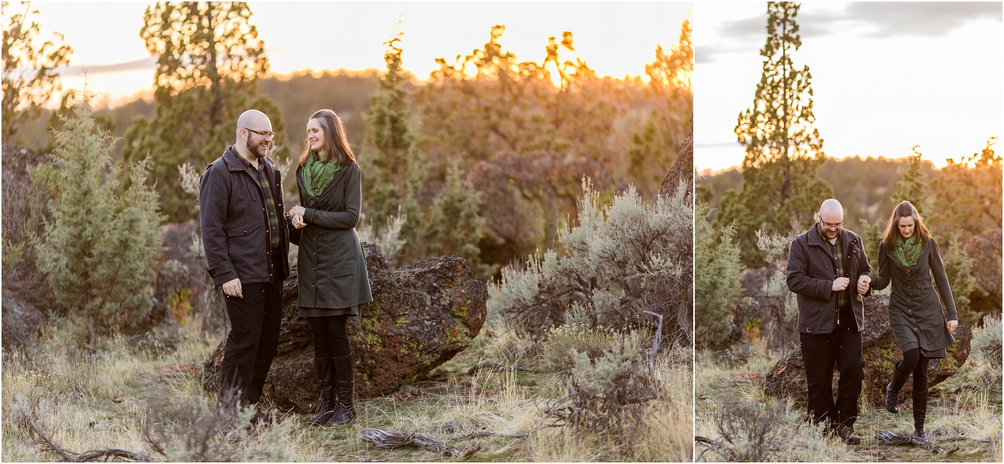 Golden hour engagement photography session in Bend Oregon. | Erica Swantek Photography