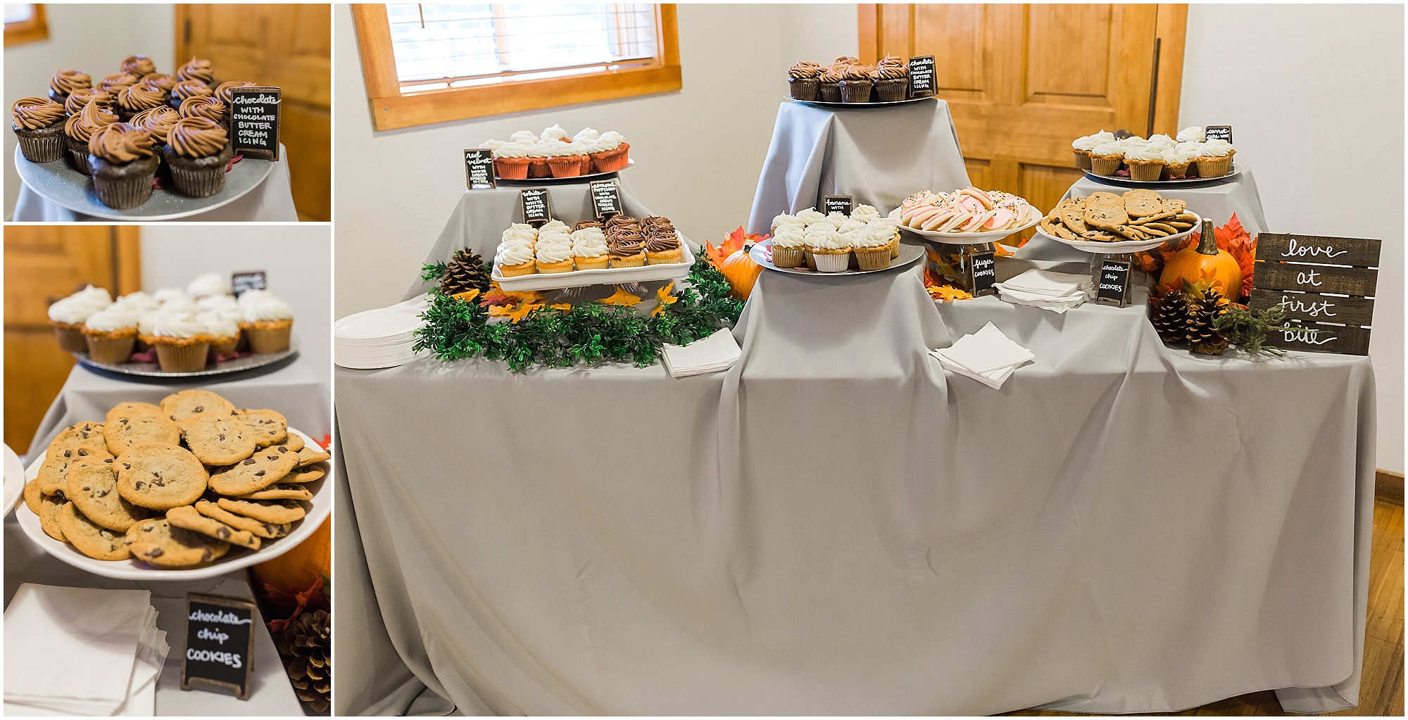 A desert table at this Hollinshead Barn fall wedding in Bend, OR. | Erica Swantek Photography