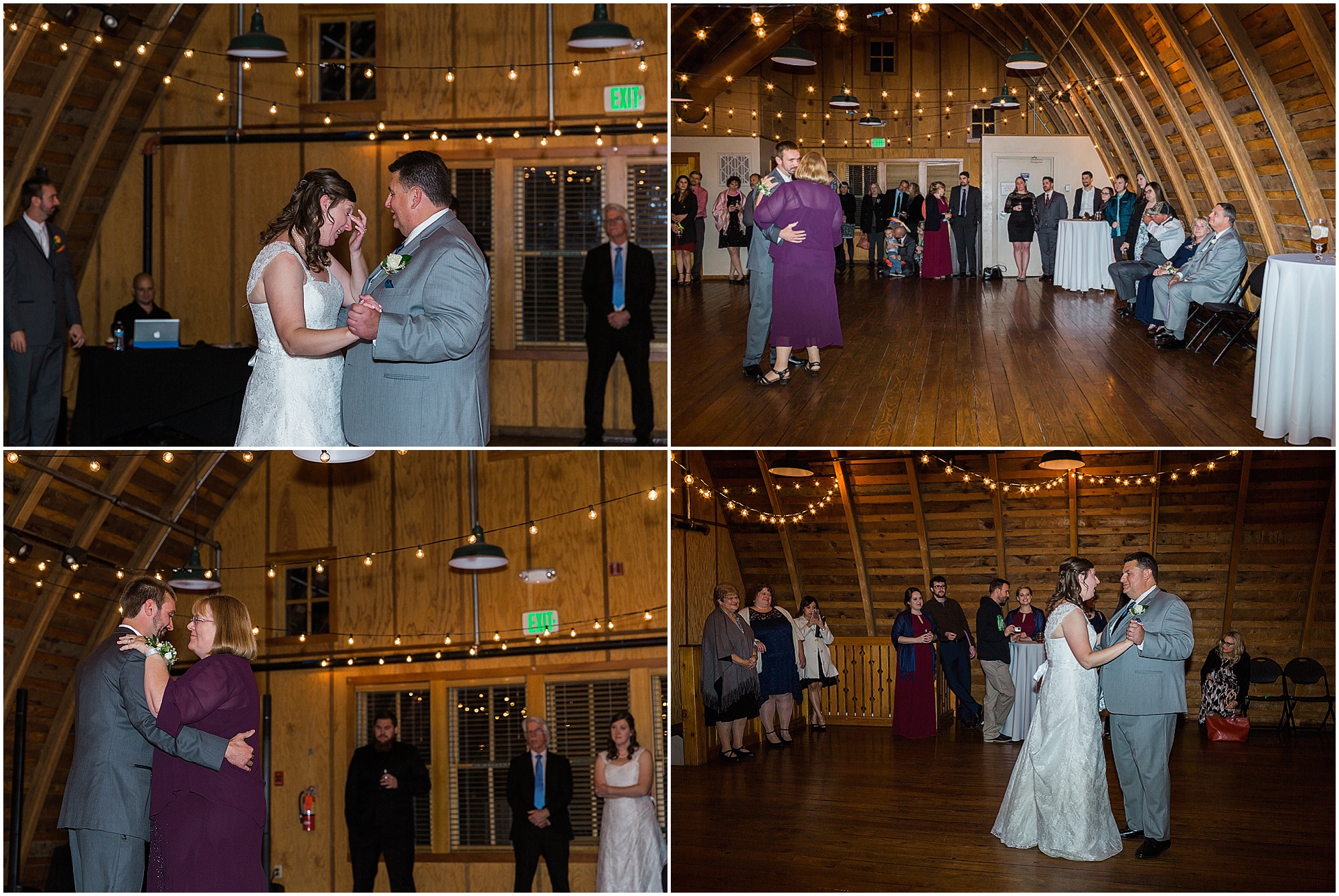 A daddy-daughter and mother-son dance at this Hollinshead Barn fall wedding in Central Oregon. | Erica Swantek Photography