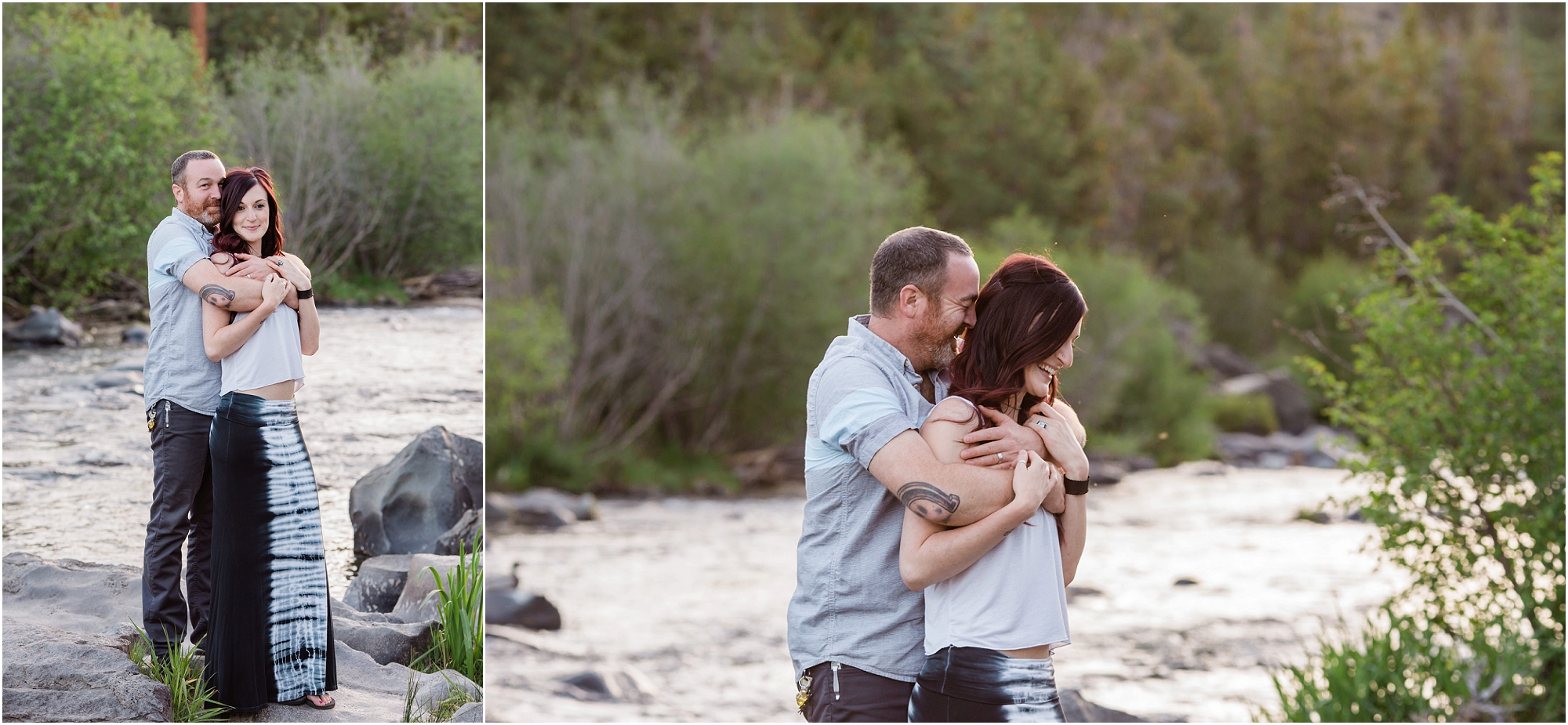 An outdoor adventure engagement session along the Deschutes River in Bend, OR. | Erica Swantek Photography
