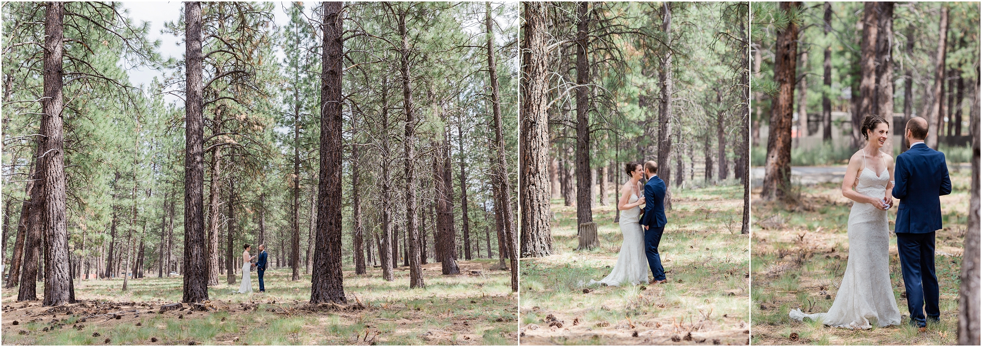 A first look for a lovely Central Oregon bride and groom at the High Desert Museum in Bend. | Erica Swantek Photography