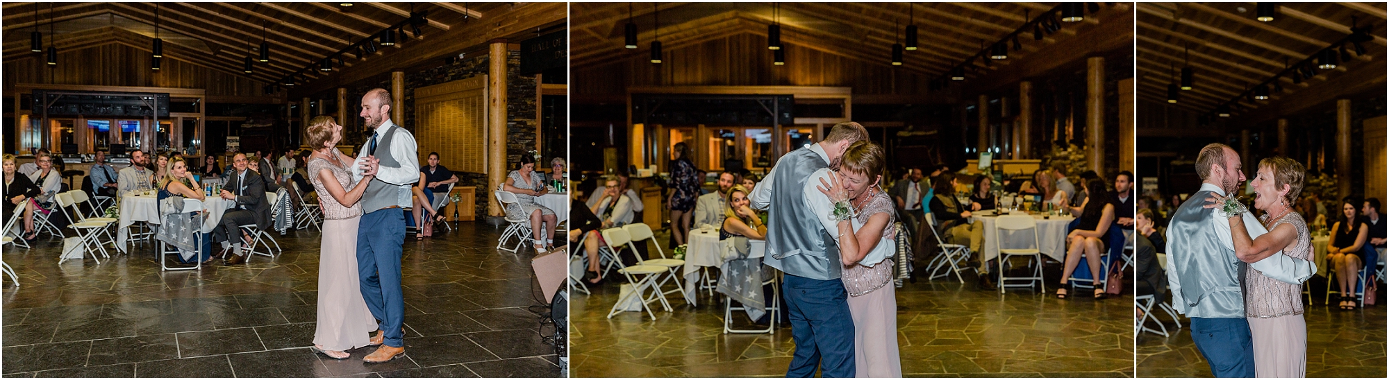 A mother son dance at this High Desert Museum homestead wedding in Bend, OR. | Erica Swantek Photography