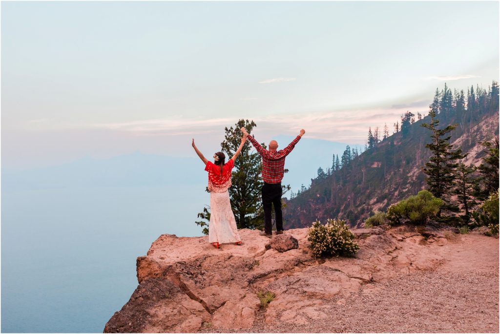 Smoky Crater Lake Elopement near Bend, Oregon.