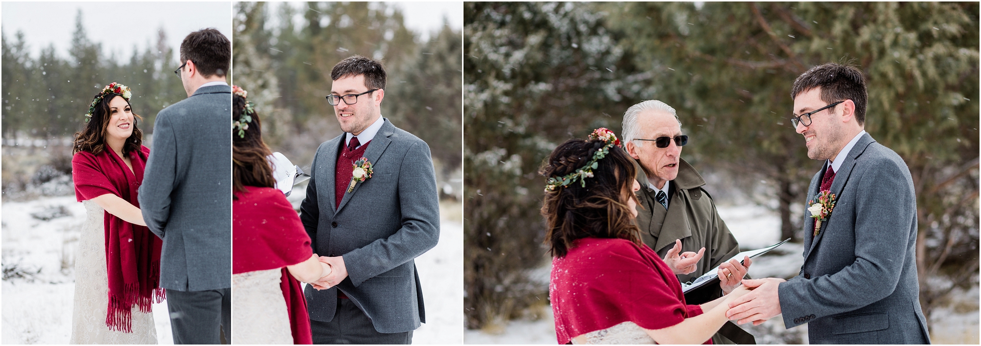 An intimate Central Oregon winter elopement near Five Pine Lodge in Sisters, Oregon. | Erica Swantek Photography