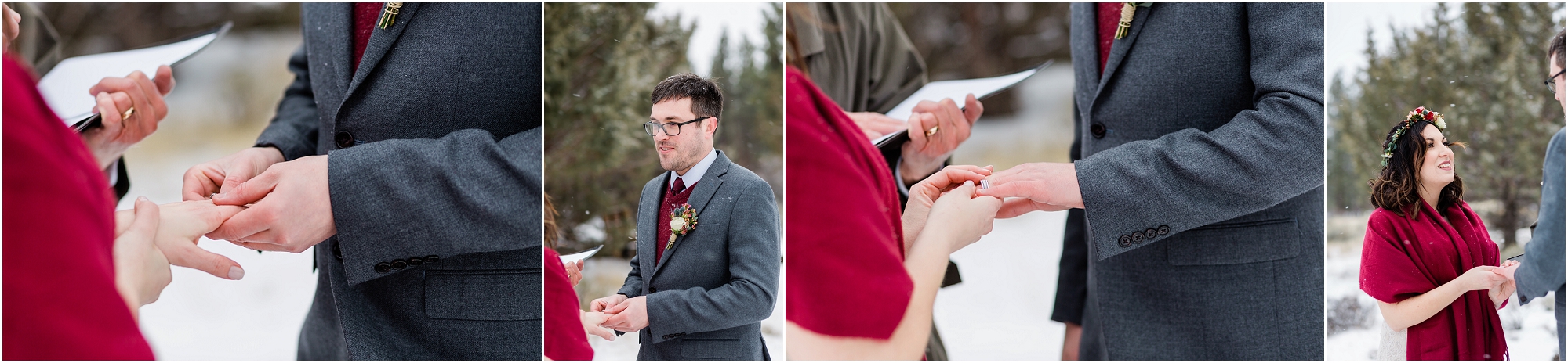 An intimate Central Oregon winter elopement near Five Pine Lodge in Sisters, Oregon. | Erica Swantek Photography