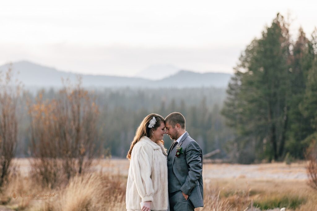 fall elopement in bend, or with mountain views