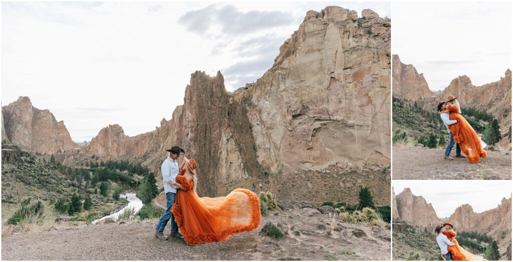 A gorgeous country boho elopement at Oregon's Smith Rock in this Where to Elope in Bend guide. 