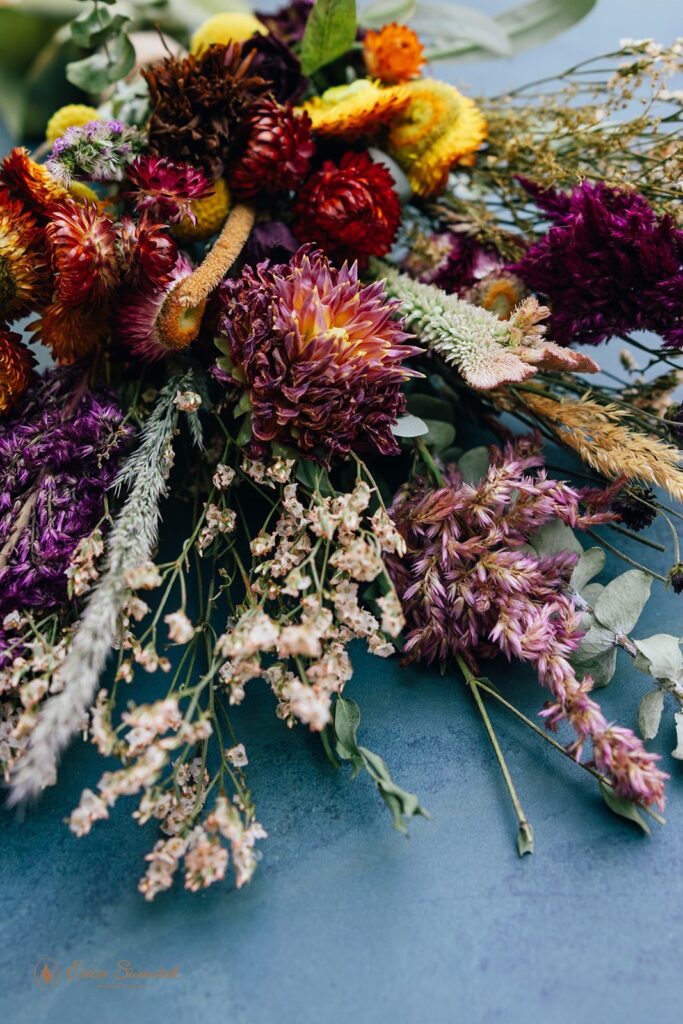 colorful elopement flowers