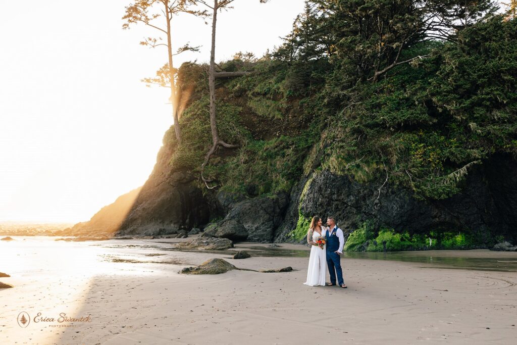 dreamy oregon coast elopement at cape creek beach