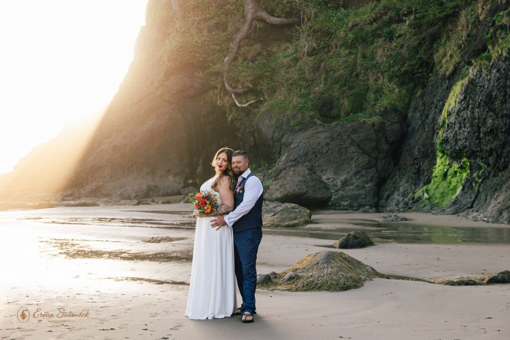 dreamy oregon coast elopement at cape creek beach