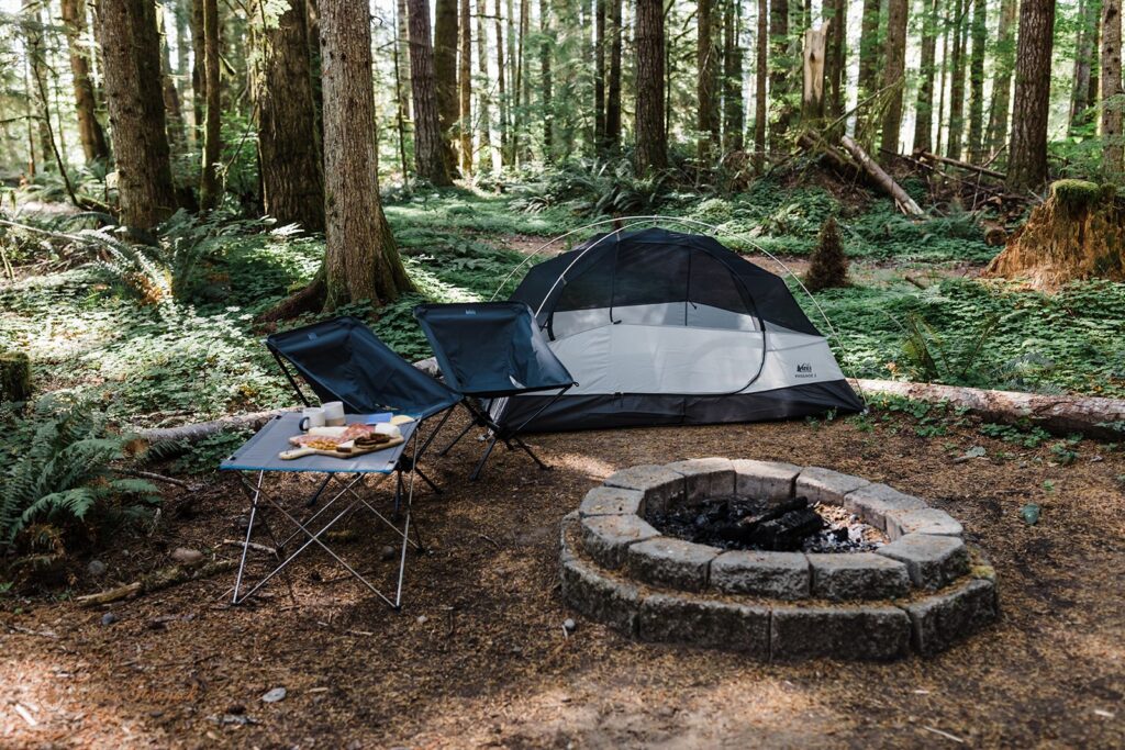 A Mt. Rainier National Park campsite. 