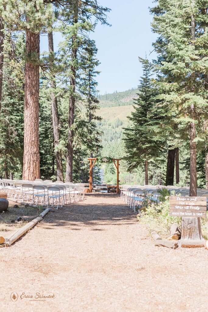 Skyliner's Lodge ceremony site near Bend, Oregon. 