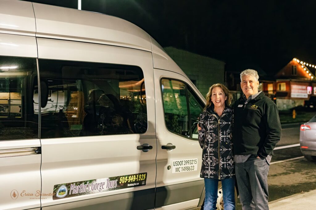 Martin Gorge Tours provides transportation for couples eloping in the Columbia River Gorge. 