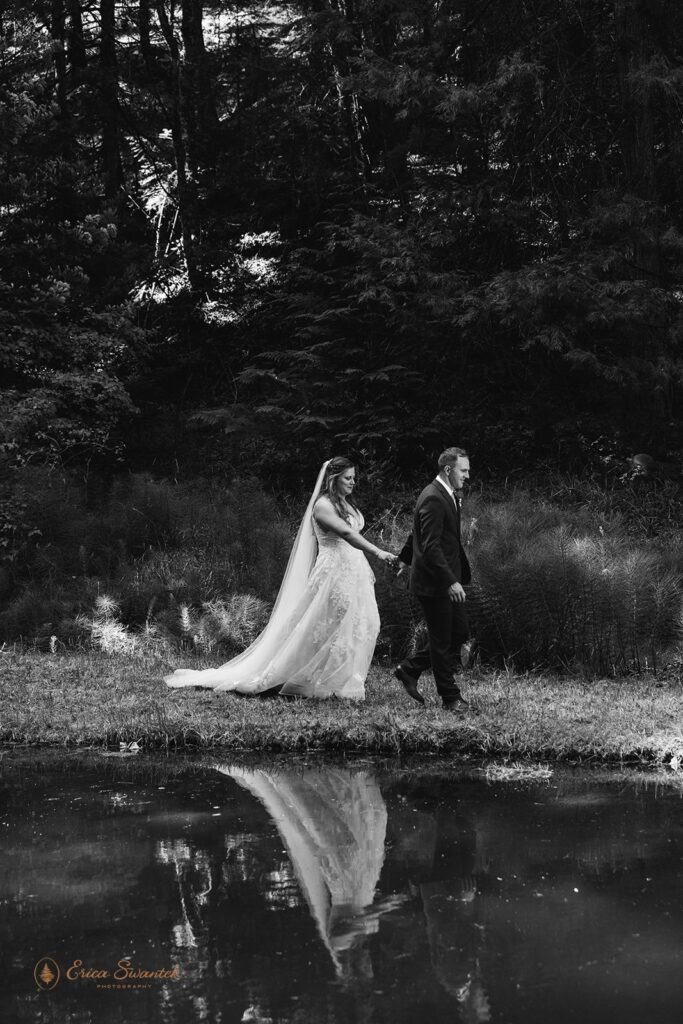 romantic forest elopement in PNW